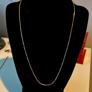Gold Box chain necklace